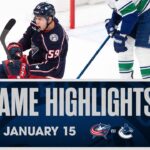 Blue Jackets Snap Canucks' 5 Game Winning Streak with 4-3 Shootout Win | Game Highlights (1/15/24)
