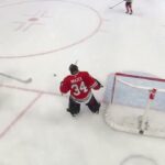 Petr Mrázek shows football skill vs Sharks #shorts #czech #nhl #hockey