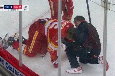 Martin Pospisil accidental injury with Auston Matthews