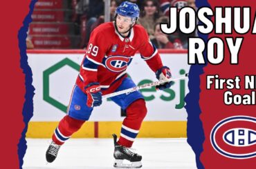 Joshua Roy #89 (Montréal Canadiens) first NHL goal Jan 17, 2024