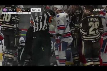 Dylan McIlrath hit from behind on Brendan Warren