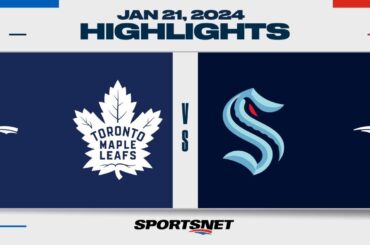 NHL Highlights | Maple Leafs vs. Kraken - January 21, 2024