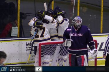 Merrimack soundly defeats UConn 5-2
