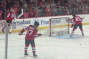 Simon Nemec Puck Tricks & Michigan Goal During Warmups 1/17/24 NJ Devils