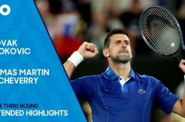 Novak Djokovic v Tomas Martin Etcheverry Extended Highlights | Australian Open 2024 Third Round