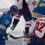 Evgeny Kuznetsov and Brayden Schenn clearly don't like each other (20 jan 2024)