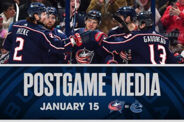 A shootout win! Hear postgame comments from inside the locker room. | Postgame Media (01/15/24)