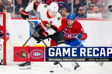 Senators @ Canadiens 1/23 | NHL Highlights 2024