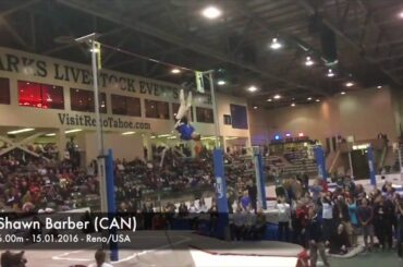 Shawn Barber (CAN) jumping 6 meter at the National Pole Vault Summit in Reno/USA