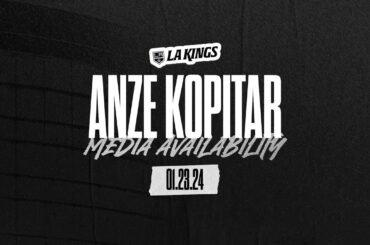 LA Kings Captain Anze Kopitar speaks to the Media ahead of his Milestone Celebration Night