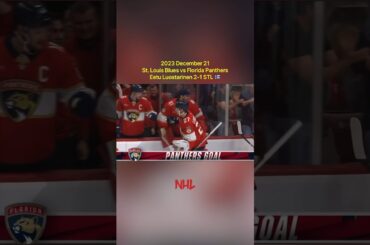 2023.12.21 St. Louis Blues vs Florida Panthers - Eetu Luostarinen 2-1 STL 🇫🇮 #onceinalifetime