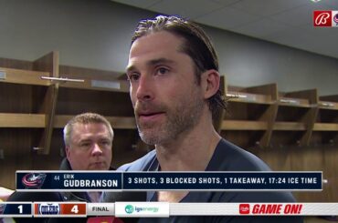 Erik Gudbranson said the Blue Jackets did some good things and it's tough to leave without the win