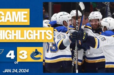 Game Highlights: Blues 4, Canucks 3 (OT)
