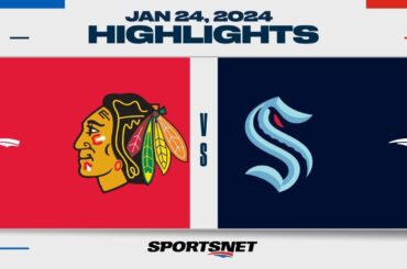NHL Highlights | Blackhawks vs. Kraken - January 24, 2024