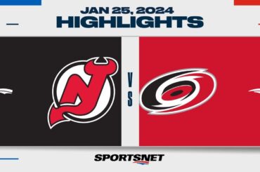 NHL Highlights | Devils vs. Hurricanes - January 25, 2024