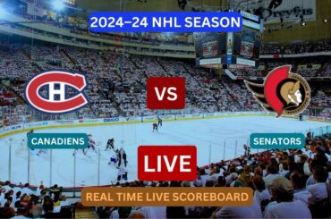Montreal Canadiens Vs Ottawa Senators LIVE Score UPDATE Today Hockey NHL Season Jan 23 2024