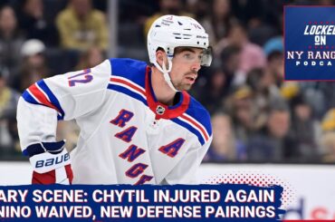 SCARY scene: Filip Chytil injured at Rangers practice. Nick Bonino waived, and new defense pairings