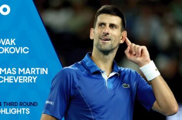 Novak Djokovic v Tomas Martin Etcheverry Highlights | Australian Open 2024 Third Round
