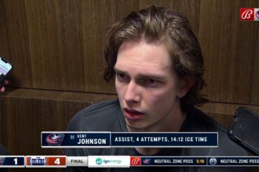 Kent Johnson said the Blue Jackets came "out flying", but couldn't finish the game