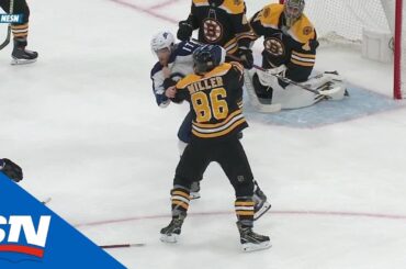 Kevan Miller Hammers Brandon Tanev With Hard Hit Then Fights Adam Lowry