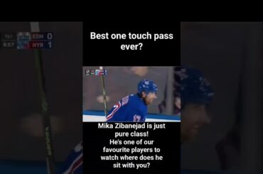 Mika Zibanejad with the best one touch pass of all time? #icehockeyaussies  #nhl #rangers #oilers