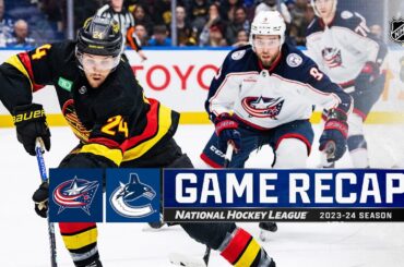 Blue Jackets @ Canucks 1/27 | NHL Highlights 2024
