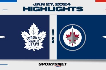NHL Highlights | Maple Leafs vs. Jets - January 27, 2024