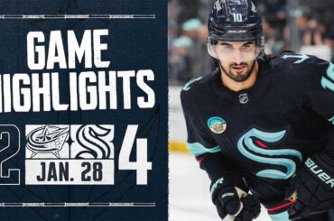 Seattle Kraken vs. Columbus Blue Jackets | 1/28 Game Highlights