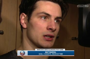 Mat Barzal: Everybody Was Doing Their Job in Win vs. Rangers | New York Islanders Post Game