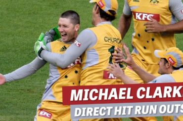 Lethal left arm! Michael Clarke's direct-hit run outs