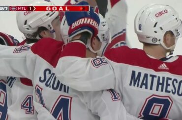 Denis Gurianov sets up Suzuki's goal vs Bruins (23 mar 2023)