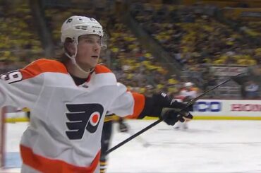 Nolan Patrick's First Career Playoff Goal! - Philadelphia Flyers vs Pittsburgh Penguins 4/13/18