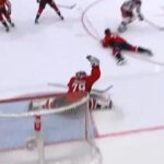 Charlie Lindgren shocks the whole arena with acrobatic save vs Rangers