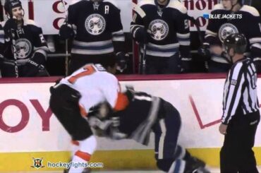 Derek Dorsett vs Wayne Simmonds Nov 5, 2011