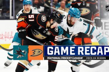 Sharks @ Ducks 1/31 | NHL Highlights 2024