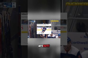 Hronek keeps INJURING people with his slap shot! 😬 #Canucks #Islanders #Hockey