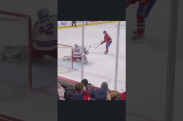 Cole Caufield and Sam Montembeault connect🔥💪#hockey #shorts