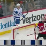 Mikhail Sergachev assists on Colton's goal vs Devils (16 mar 2023)