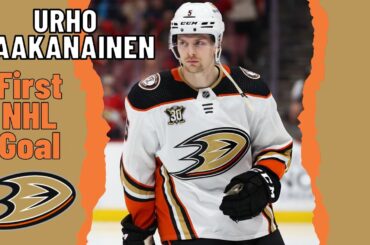 Urho Vaakanainen #5 (Anaheim Ducks) first NHL goal Jan 25, 2024