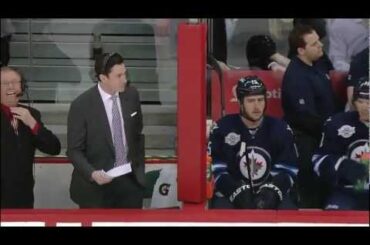 Claude Giroux breaks Mike Johnson's watch!