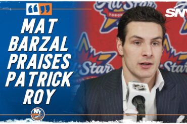 Mat Barzal praises Patrick Roy on the coaching job he's done for the Islanders so far | SNY