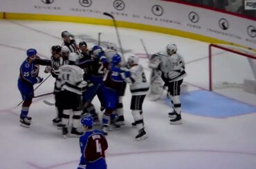 Avalanche's Logan O'Connor, Kings' Matt Roy each receive roughing penalties
