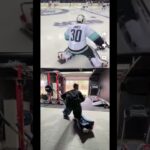 Martin jones warm up with seattle. Copying his movements and flow