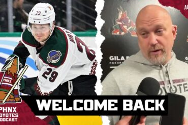 André Tourigny on the process of working Barrett Hayton back into the lineup