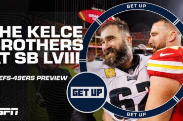Travis Kelce winning Super Bowl MVP? Jason Kelce going SHIRTLESS?! Chiefs vs. 49ers talk 👀 | Get Up