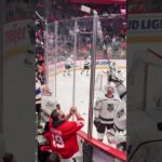 LA Kings goalie Rittich helps Gavrikov give puck to kid at Wings game! 🏒 #gokingsgo #nhl
