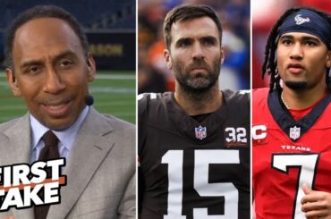 FIRST TAKE | "Joe Flacco will expose CJ Stroud" - Stephen A.: Browns will blow Texans in Wild Card