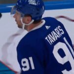 Maple Leafs' John Tavares Blasts One-Timer Goal Off Backhand Dish From William Nylander