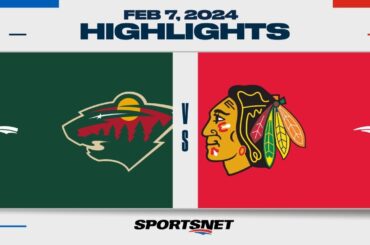 NHL Highlights | Wild vs. Blackhawks - February 7, 2024