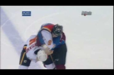 Mark Giordano vs Ian Laperriere Feb 2, 2009